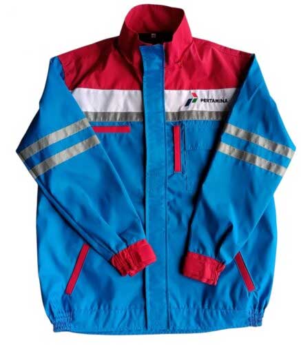 CUSTOM JAKET SAFETY/JAKET SERAGAM SAFETY BORDIR PERTAMINA/WEARPACK