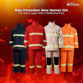 Baju Pemadam New Nomex 3A Aramid Fire Suit 3 Layer 6 Oz