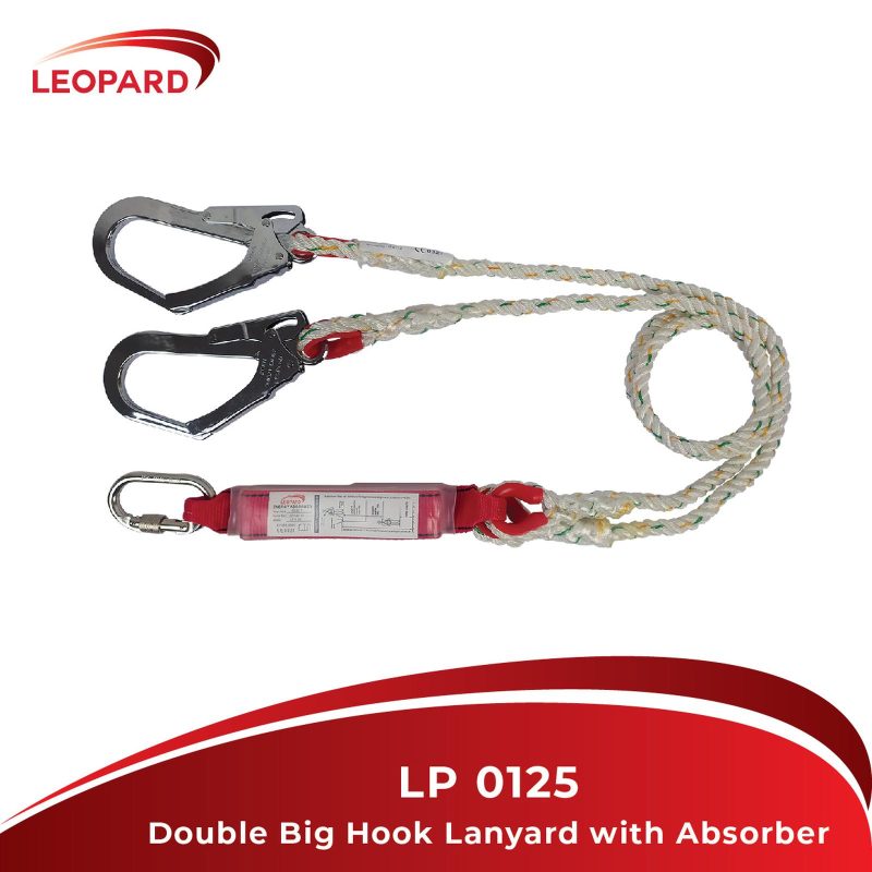 Lanyard LEOPARD Double Big Hook + Absorber LP 0125