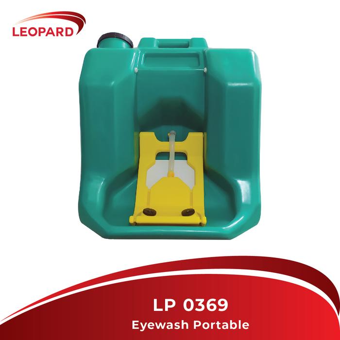 Eyewash Portable "LEOPARD" LP 0369 -Mampu menampung air dengan kapasitas 16 galon -Memiliki berwarna cerah memberikan visibilitas dan kontras diruangan. -Terdapat pegangan berfungsi untuk memudahkan saat Eyewash ingin diangkat & sebagai tempat bracket -Sudah tersedia bracket yang berguna untuk menempelkan Eyewash pada tembok -Desain lubang yang memudahkan untuk memasukan air & Additive Concentrate Spesifikasi Material : Polypropylene Operated : Gravity Water Capacity : 16 Galon