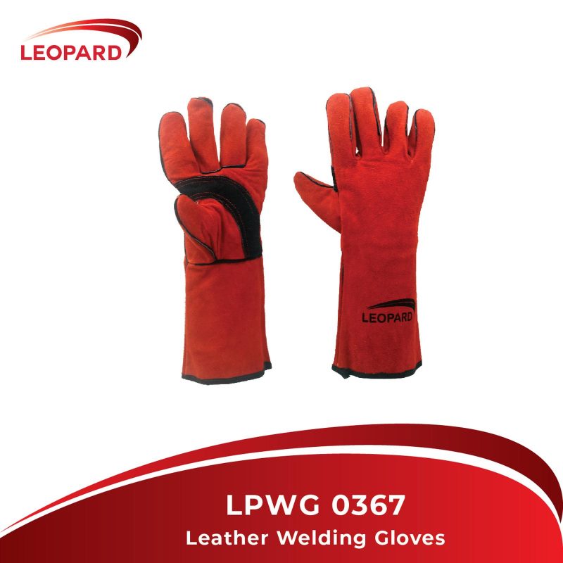 Leather Welding Gloves "LEOPARD" 14'' LPWG 0367 (sarung tangan las)