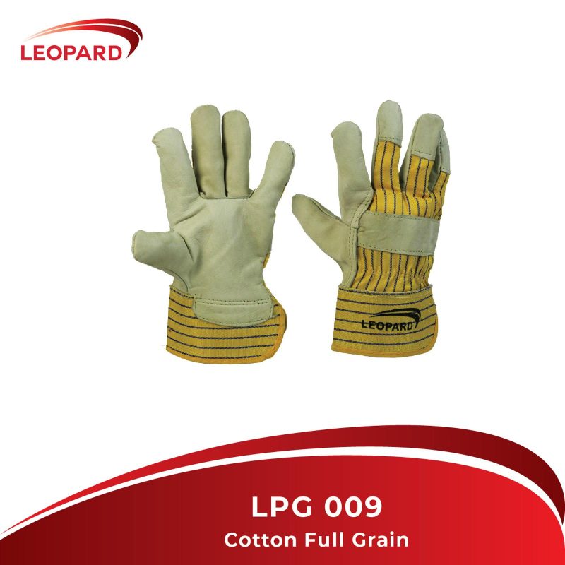 Sarung Tangan LEOPARD Yellow Cotton Leather Golves LPG 009