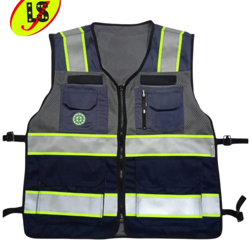 ROMPI SAFETY CUSTOM DRILL KOMBINASI WARNA ABU-ABU NAVY