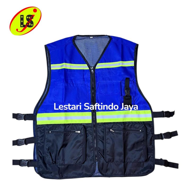 ROMPI SAFETY BAHAN TASLAN SCOTLIGHT KOMBINASI WARNA BIRU BENHUR HITAM