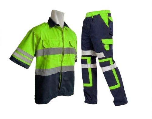 SETELAN BAJU CELANA SAFETY SCOTLIGHT 3M BAHAN AMERICAN DRILL PREMIUM