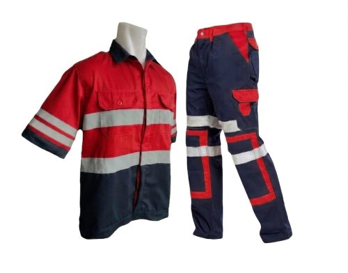 SETELAN BAJU CELANA SAFETY SCOTLIGHT 3M BAHAN AMERICAN DRILL PREMIUM
