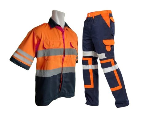 SETELAN BAJU CELANA SAFETY SCOTLIGHT 3M BAHAN AMERICAN DRILL PREMIUM