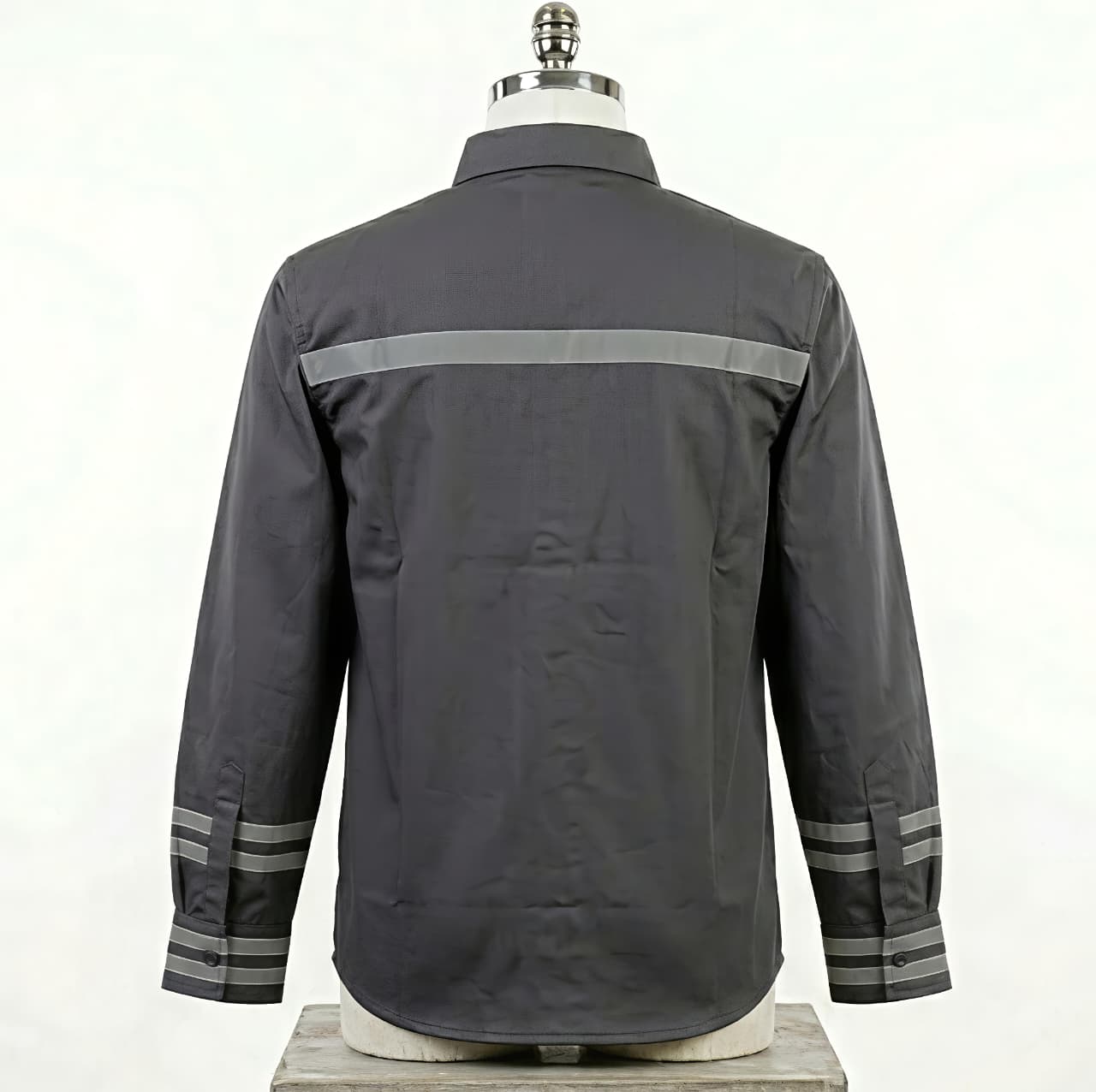BAJU SAFETY LENGAN PANJANG WARNA HIJAU BAHAN AMERICAN DRILL