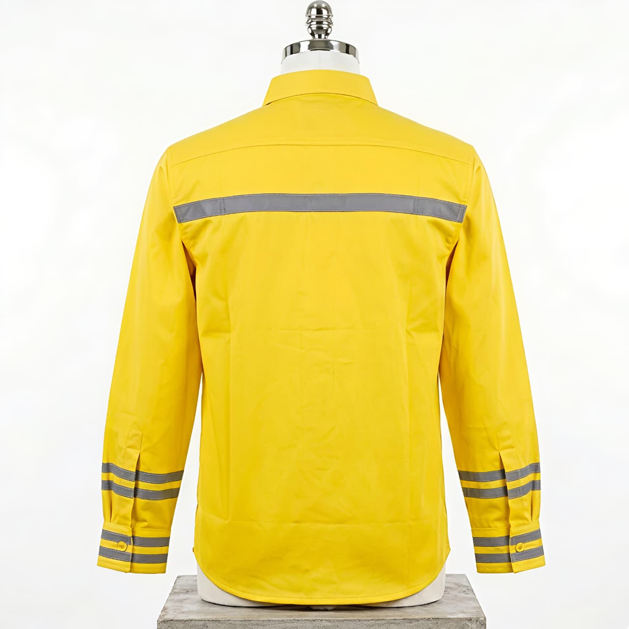 BAJU SAFETY LENGAN PANJANG WARNA HIJAU BAHAN AMERICAN DRILL