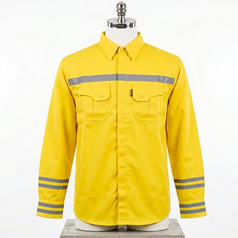 BAJU SAFETY LENGAN PANJANG BAHAN AMERICAN DRILL PREMIUM