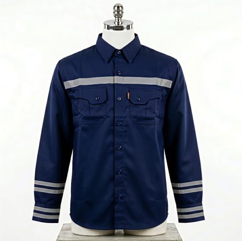 BAJU SAFETY LENGAN PANJANG BAHAN AMERICAN DRILL PREMIUM