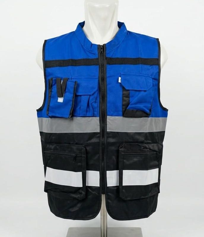 ROMPI SAFETY KOMBINASI BIRU HITAM BAHAN AMERICAN DRILL