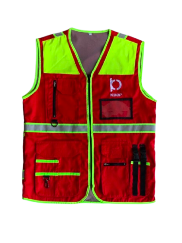 ROMPI SAFETY KOMBINASI HIJAU MARON BAHAN AMERICAN DRILL
