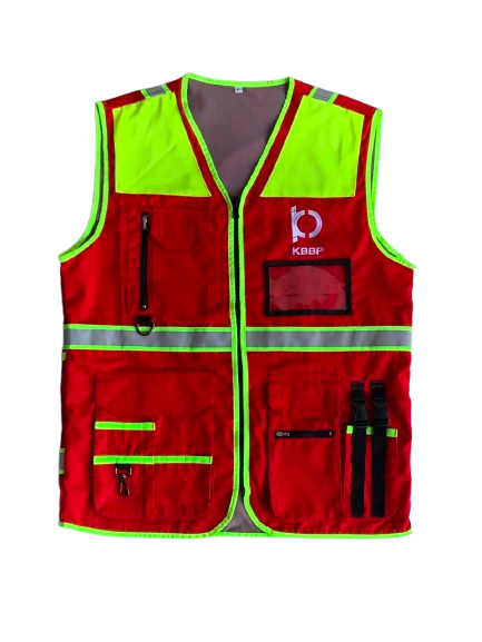 ROMPI SAFETY KOMBINASI HIJAU MARON BAHAN AMERICAN DRILL