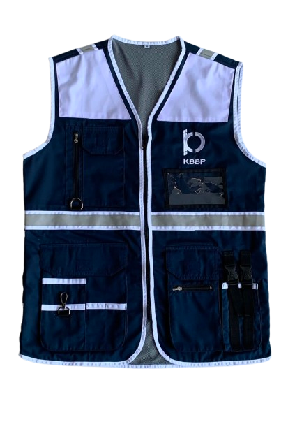 ROMPI SAFETY KOMBINASI PUTIH NAVY BAHAN AMERICAN DRILL