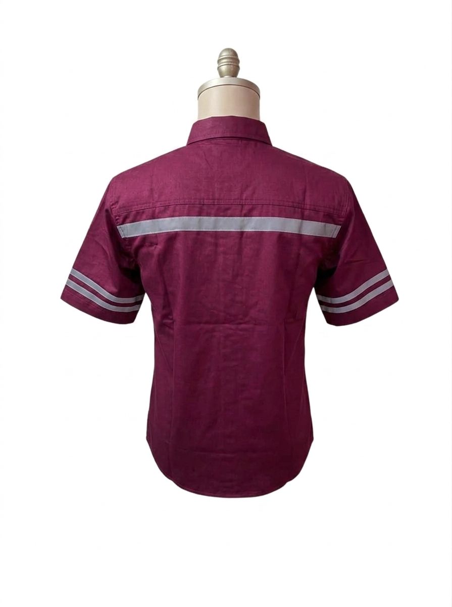 BAJU SAFETY LENGAN PENDEK BAHAN AMERICAN DRILL PREMIUM